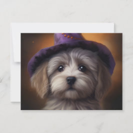 Cartão Postal Cartes Postales Puppy Halloween