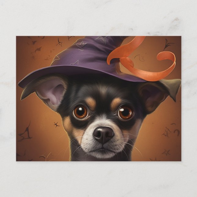 Cartão Postal Cartes Postales Puppy Halloween (Frente)