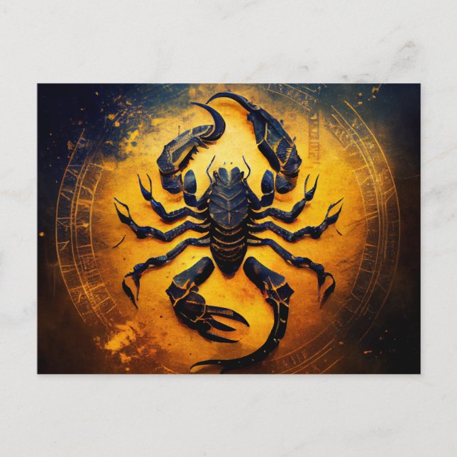 Cartão Postal Cartes Postales Scorpions Zodiac (Frente)