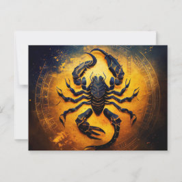 Cartão Postal Cartes Postales Scorpions Zodiac