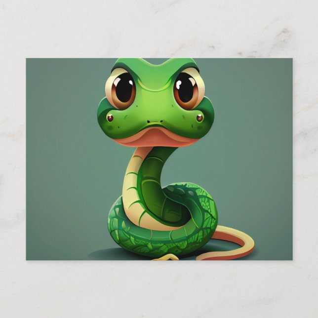 Cartão Postal Cartes Postales Serpent Vert (Frente)