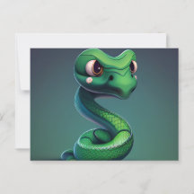 Cartes Postales Serpent Vert