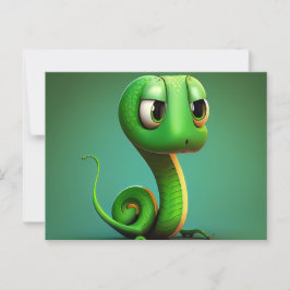 Cartão Postal Cartes Postales Serpent Vert