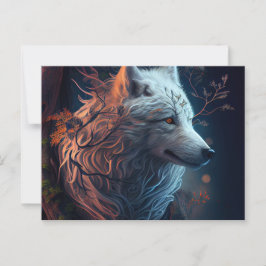 Cartão Postal Cartes Postales White Wolf