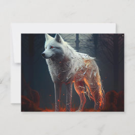 Cartão Postal Cartes Postales White Wolf