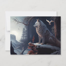 Cartão Postal Cartes Postales White Wolf