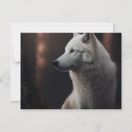 Cartão Postal Cartes Postales White Wolf