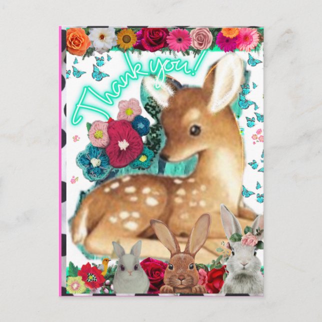 CARTÃO POSTAL - cartões de agradecimentos (Frente)