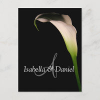 Cartões-postais Casados Calla Lily A Monogramas