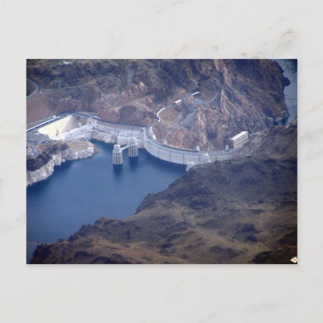 Cartão Postal Cartões-postais com imagens aéreas Hoover Dam (Frente)