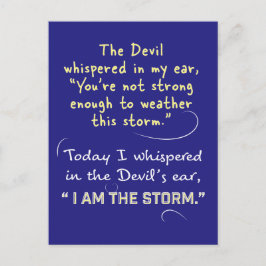 Cartão Postal Cartões-postais cristãos O diabo sussurrou Eu sou