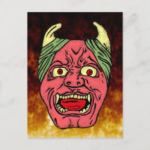 Cartão Postal Cartões-postais da Cabeça do Diabo Japonês
