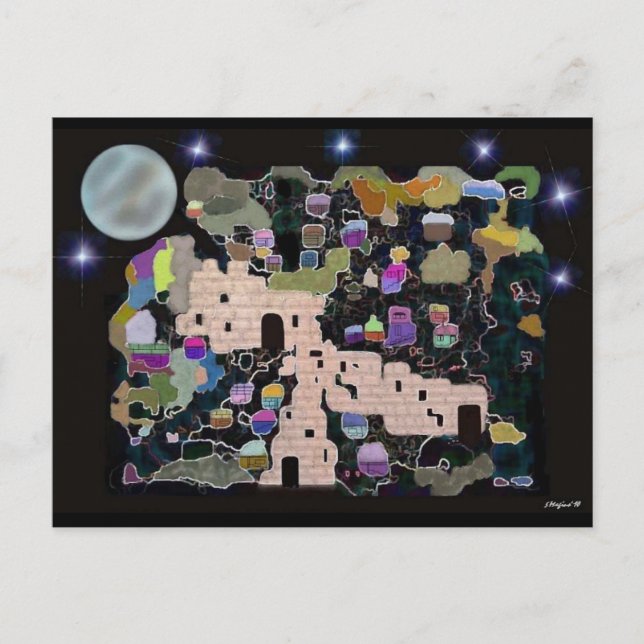 Cartão Postal Cartões-postais da Lua de Jerusalém (Frente)