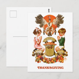 Cartão Postal Cartões-postais de Ação de Graças da Vintage Art
