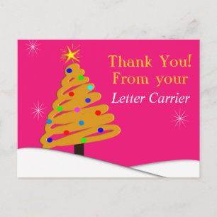 Cartão Postal Cartões-postais de agradecimento ao carteiro Rosa