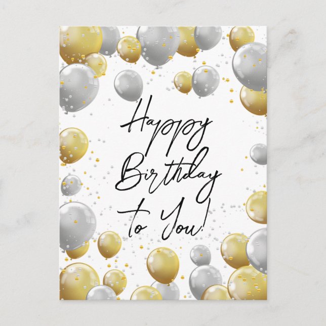 Cartão Postal Cartões-postais de aniversário (Frente)