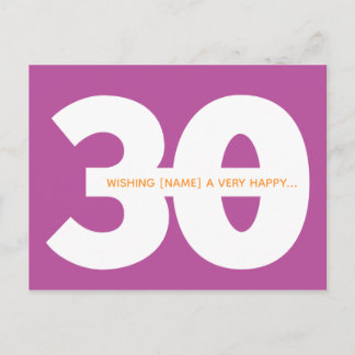 Cartão Postal Cartões-postais de aniversário de 30 anos em magen
