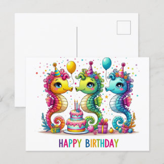 Cartão Postal Cartões-postais de aniversário felizes para os cav