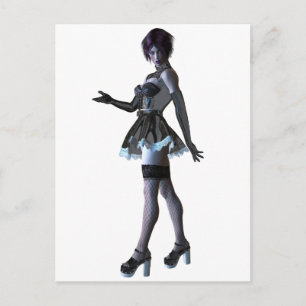 Cartão Postal Cartões-postais de arte fantasia de mulheres gótic