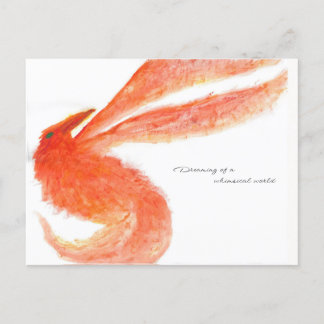 Cartão Postal Cartões-postais de aves míticas pintadas com verme