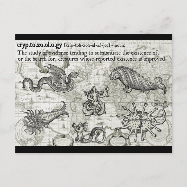 Cartão Postal Cartões-postais de criptozoologia antiga (Frente)