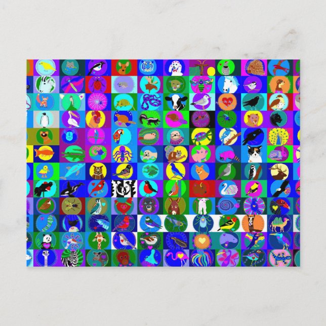 Cartão Postal Cartões-postais de músicas animais sagradas (Frente)