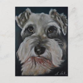 Cartão Postal Cartões-postais de pintura Schnauzer