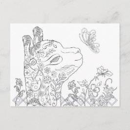 Cartão Postal Cartões-postais do Alpaca Coloração de Adultos