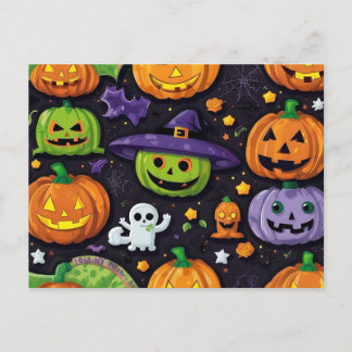 Cartão Postal Cartões-postais do Dia das Bruxas Spooky - Envie D