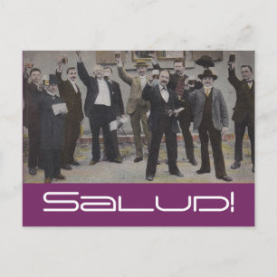 Cartão Postal Cartões-postais do Vintage Toast Club Salud Health