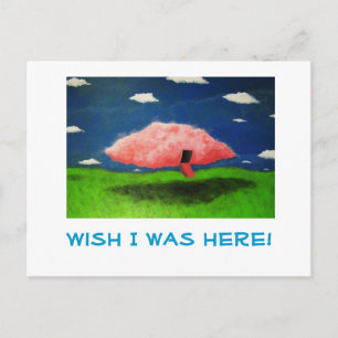 Cartão Postal Cartões-postais em nuvem cor-de-rosa BargasArtwor