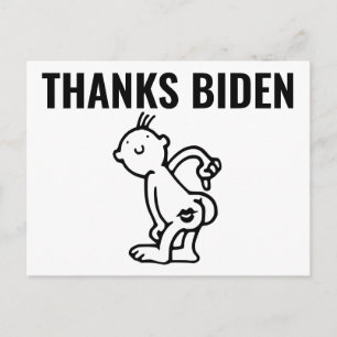Cartão Postal Cartões-postais engraçados JOE BIDEN OBRIGADO bund