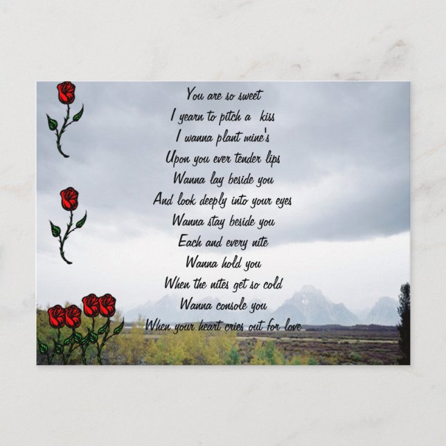 Cartão Postal Cartões-postais eu amo você (Frente)