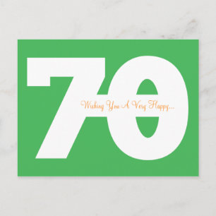 Cartão Postal Cartões-postais Feliz de 70 de Aniversário - em Ve