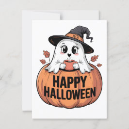 Cartão Postal Cartões-postais Felizes da Cafeína do Halloween