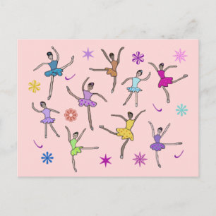 Cartão Postal Cartões-postais para dança de ballerinas