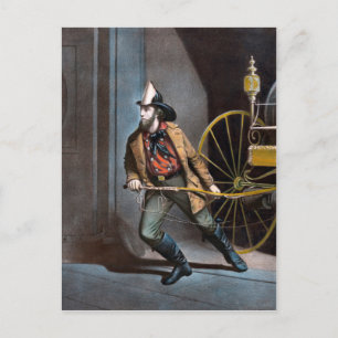 Cartão Postal Cartões-postais Vintage do Bombeiro Americano 1858