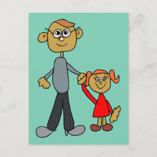 Cartão Postal Cartografia da Filha Pai do Dia de os pais Melhor