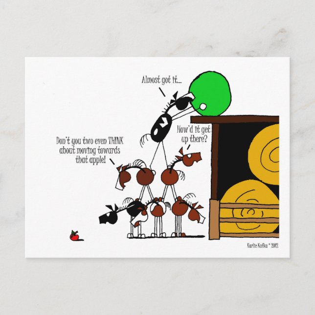 Cartão Postal Cartografia da Pirâmide Funny Horse (Frente)