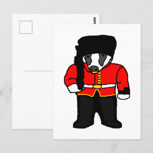 Cartão Postal Cartografia de Badger Beefeater, Guarda Real Britâ