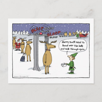 Cartão Postal Cartografia de Natal Engraçado "Segurança Leve"