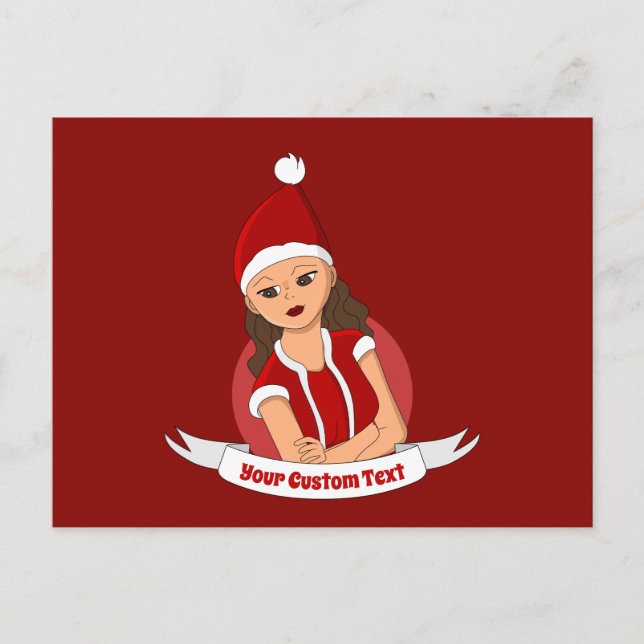 Cartão Postal Cartografia de Natal para jovens mulheres (Frente)