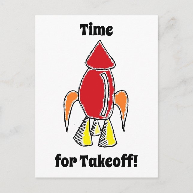 Cartão Postal Cartografia de Nave Espacial Vermelha (Frente)