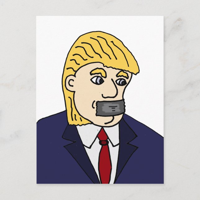 Cartão Postal Cartografia Política Engraçado Anti Donald Trump (Frente)