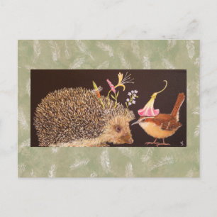 Cartão Postal Cartolina e Hedgehog
