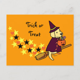 Cartão Postal Cartoon 1 Amarelo de Halloween