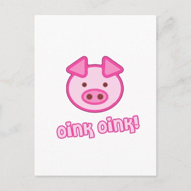 Cartão Postal Cartoon Baby Pig (Frente)