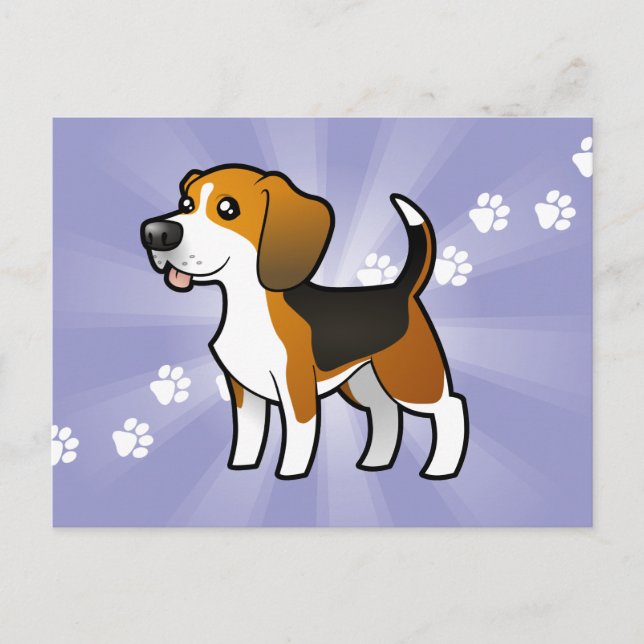 Cartão Postal Cartoon Beagle (Frente)