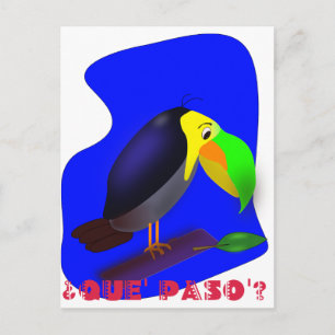 Cartão Postal Cartoon Colorido Toucan
