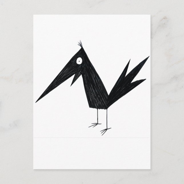 Cartão Postal Cartoon Crow (Frente)